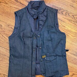 G- Star puffer dark denim vest